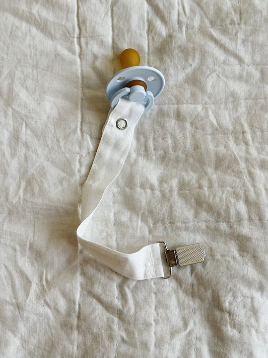 Lalaby pacifier clip white dot