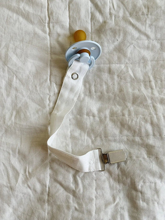 Lalaby pacifier clip white dot