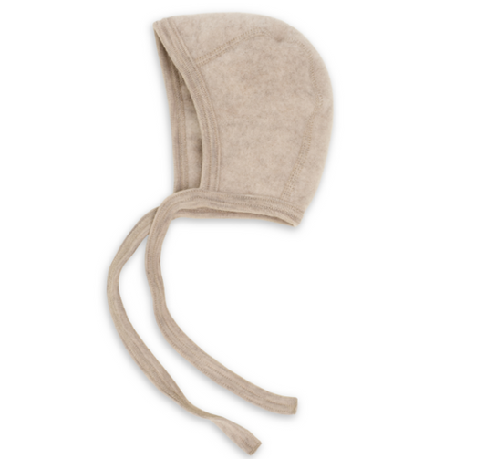 Engel Natur wool bonnet-sand