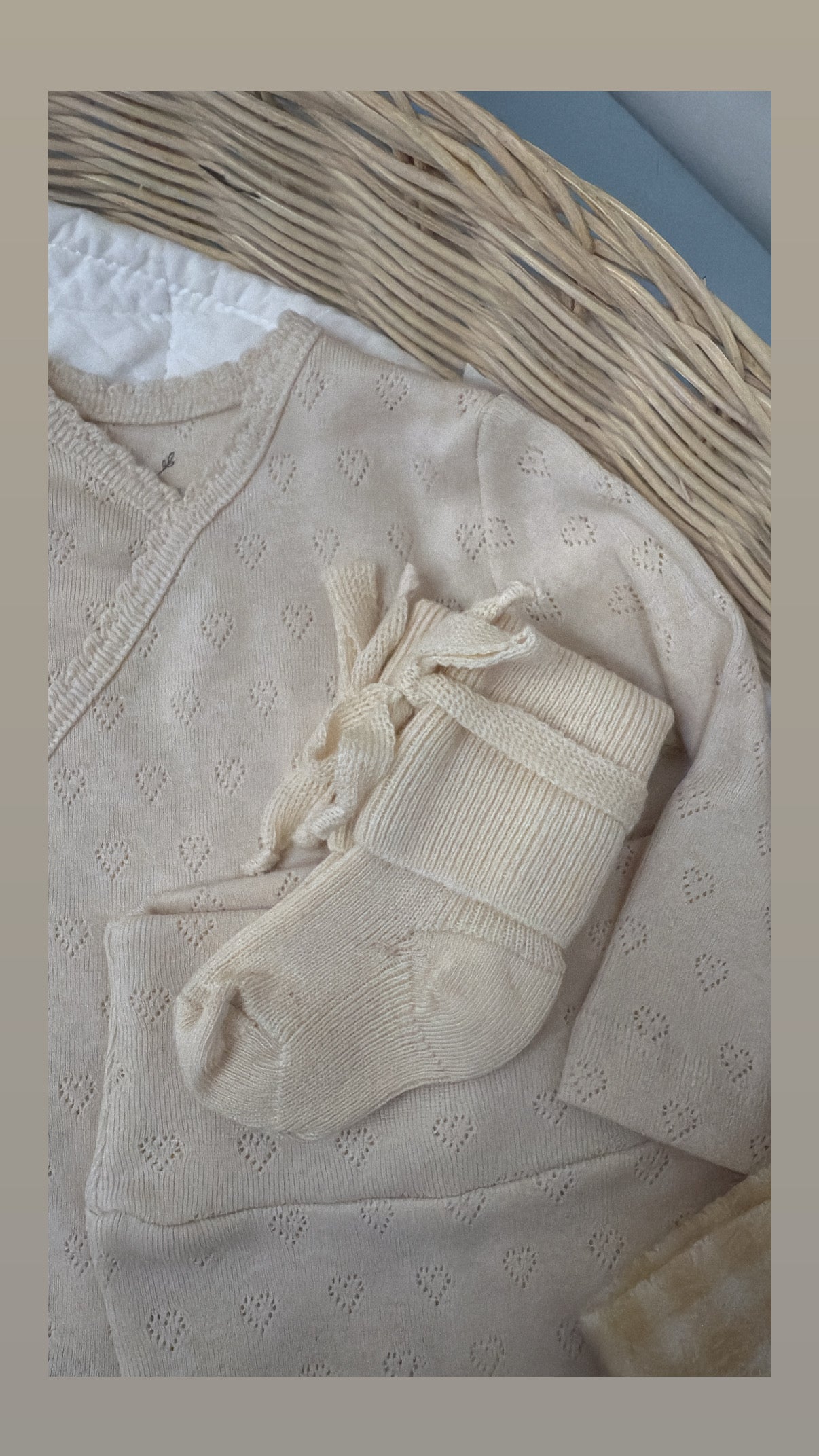 Hirsch Natur cotton socks- cream