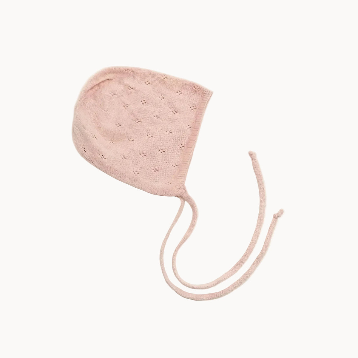 Freckle label cotton pointelle Babygrow & bonnet- soft pink