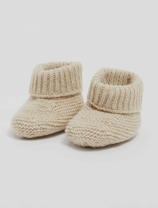 Nataly’s Beige Merino Wool Booties