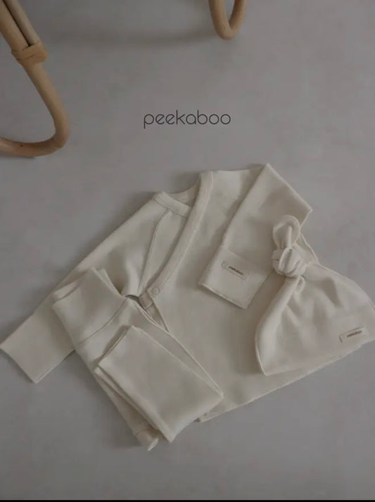 Peekaboo kimono set-cream