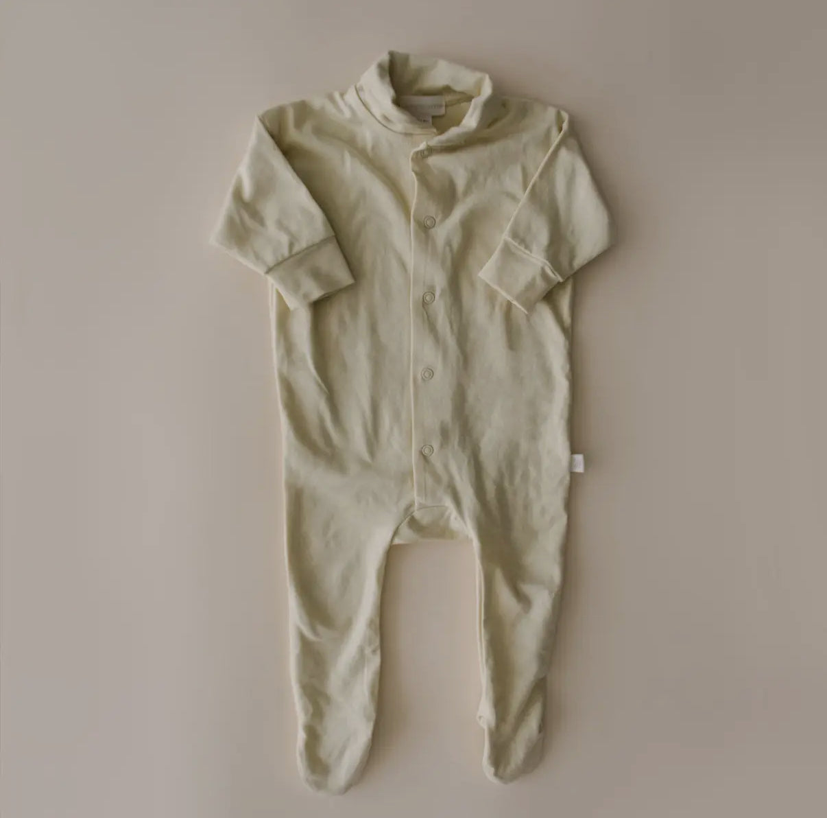 August River collar onesie - Buttercream