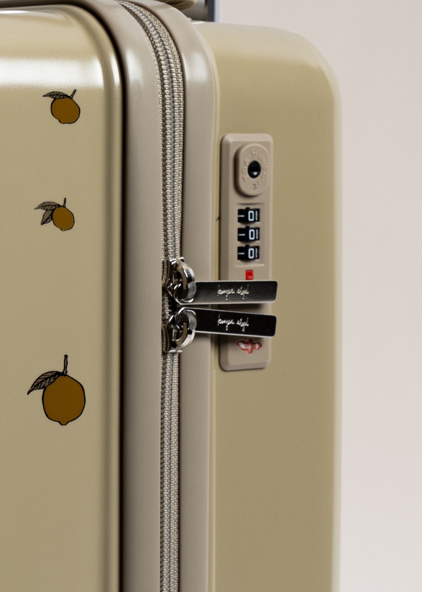 Konges Sloejd travel suitcase- lemon