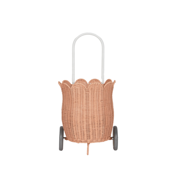 Olli Ella Rattan Petal Luggy - Rose