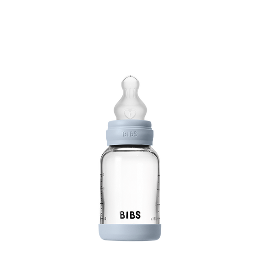 Bibs baby glass bottle- baby blue
