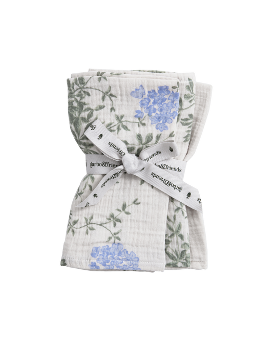 Garbo & Friends Muslin Burp Cloths-plumbago