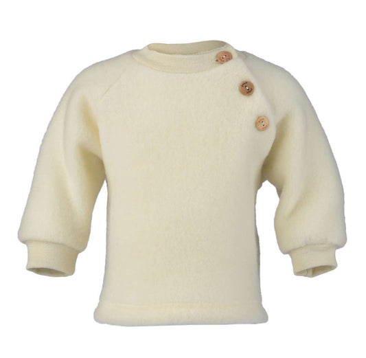 Engel Natur raglan sweater with wooden button