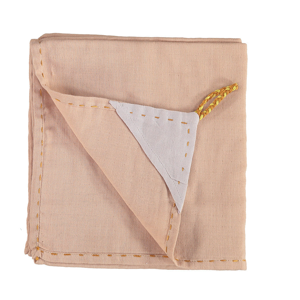 Camomile London Single layer Swaddle blanket - Peach Blossom