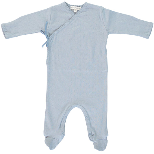 Bebe Organic bebe wrap overall- steal blue