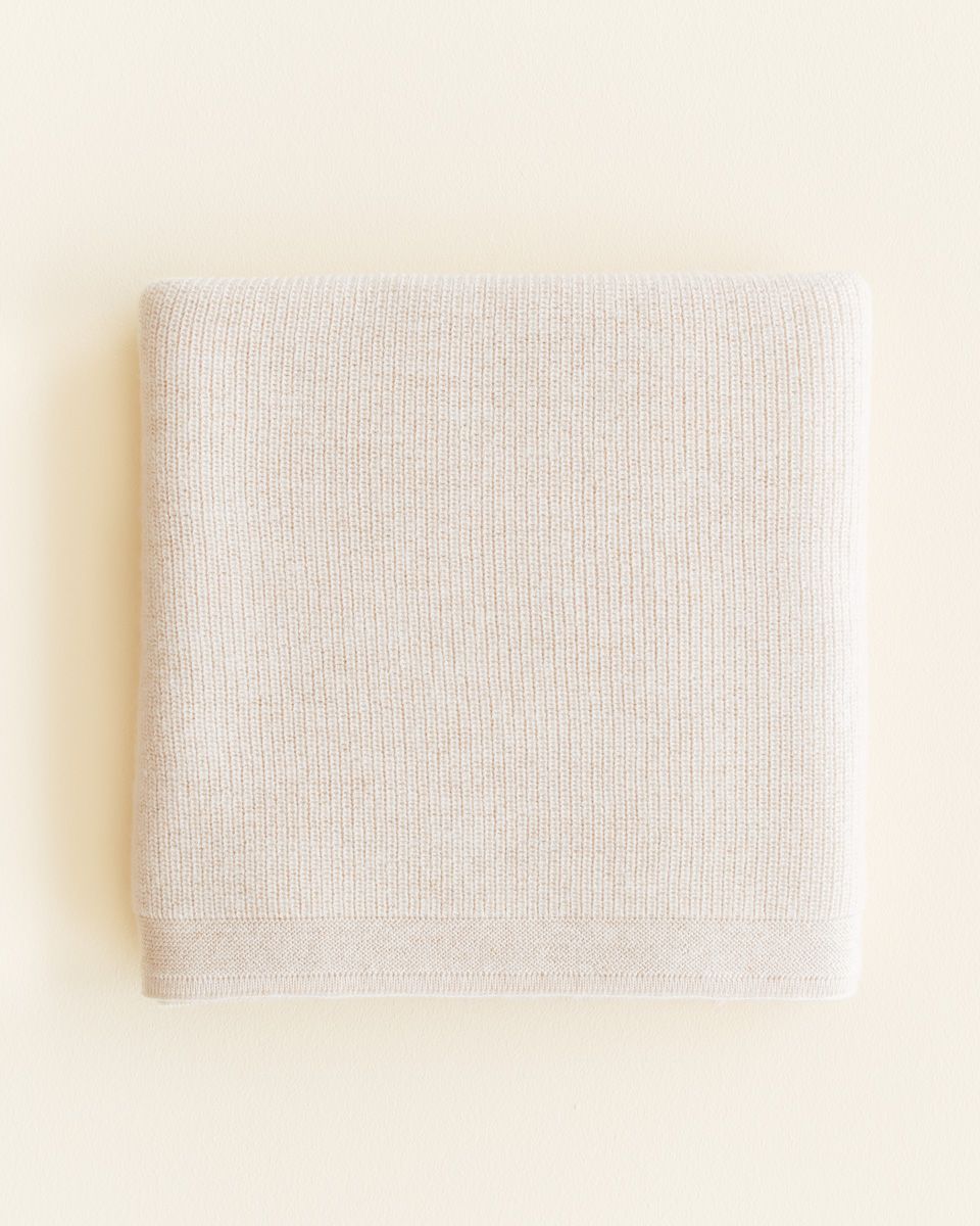 Hvid Felix blanket- cream