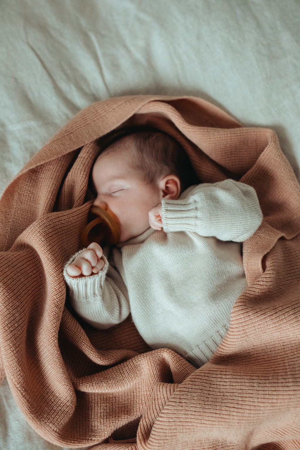 Hvid Felix blanket- rose