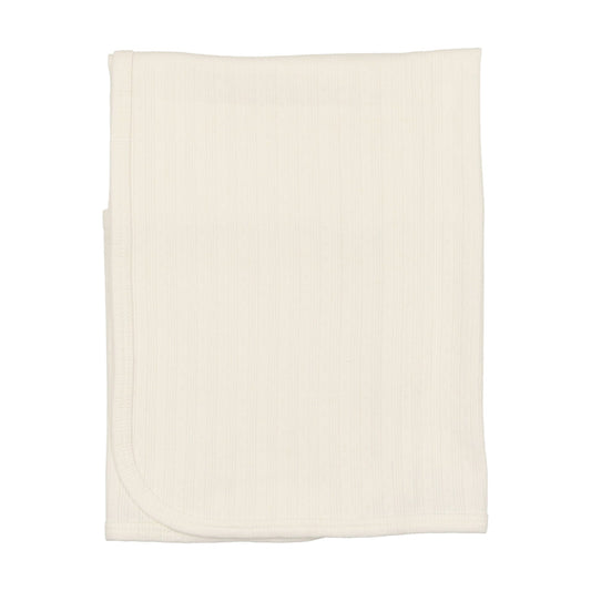 Coco Blanc Ivory Thin Pointelle Blanket