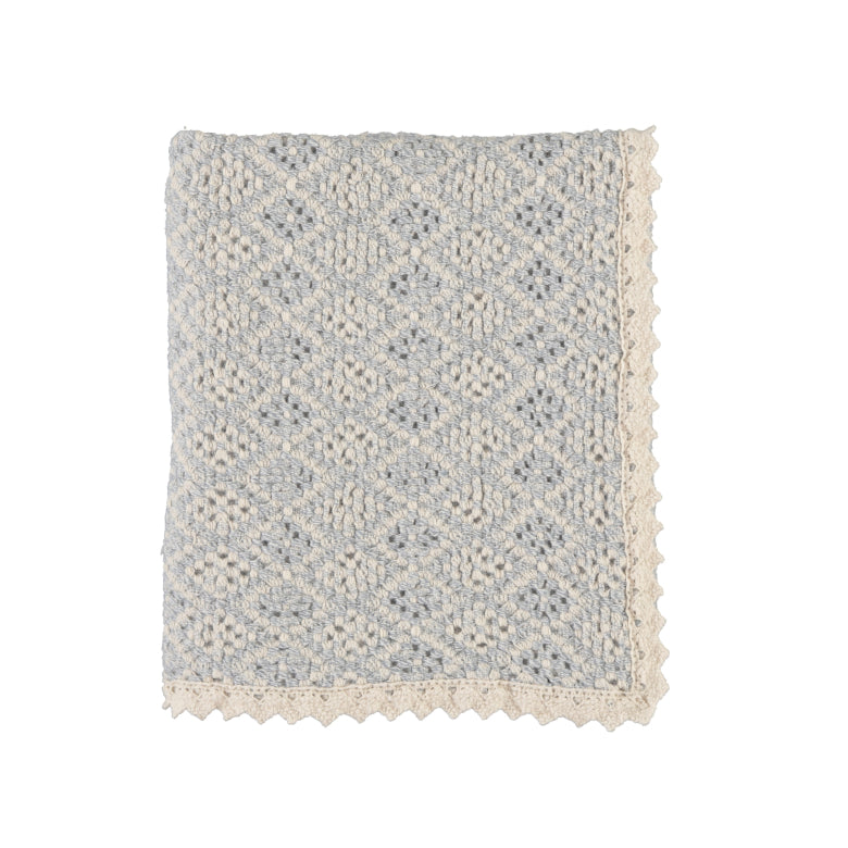 Bebe organic crocket blanket- Atlantic