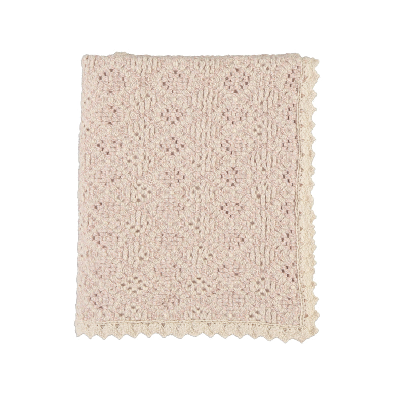 Bebe organic crocket blanket- rose