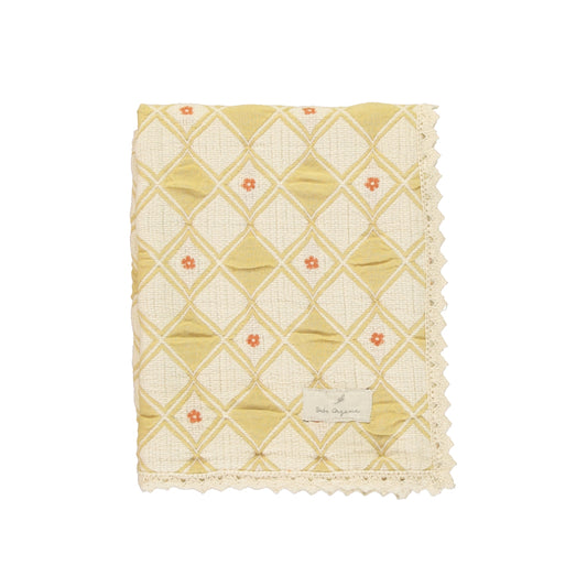 Bebe organic blossom blanket- mustard