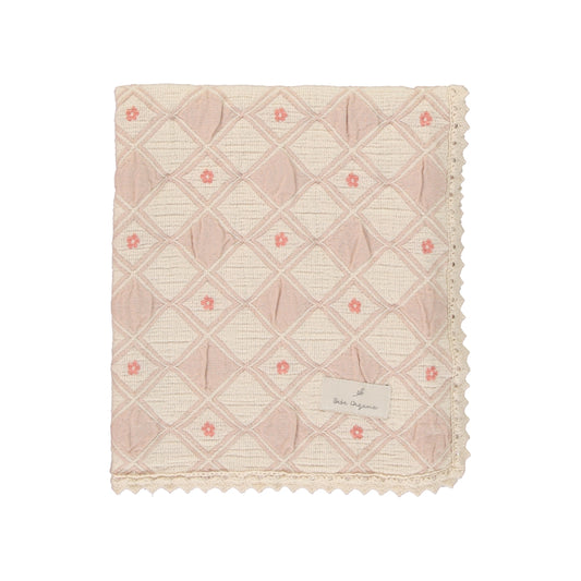 Bebe organic blossom blanket- dusty rose