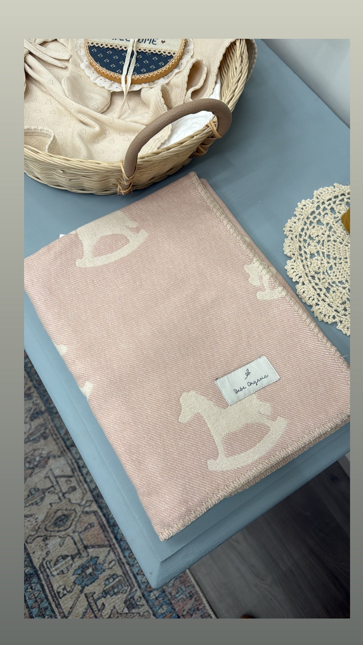 Bebe Organic faded rose horse blanket