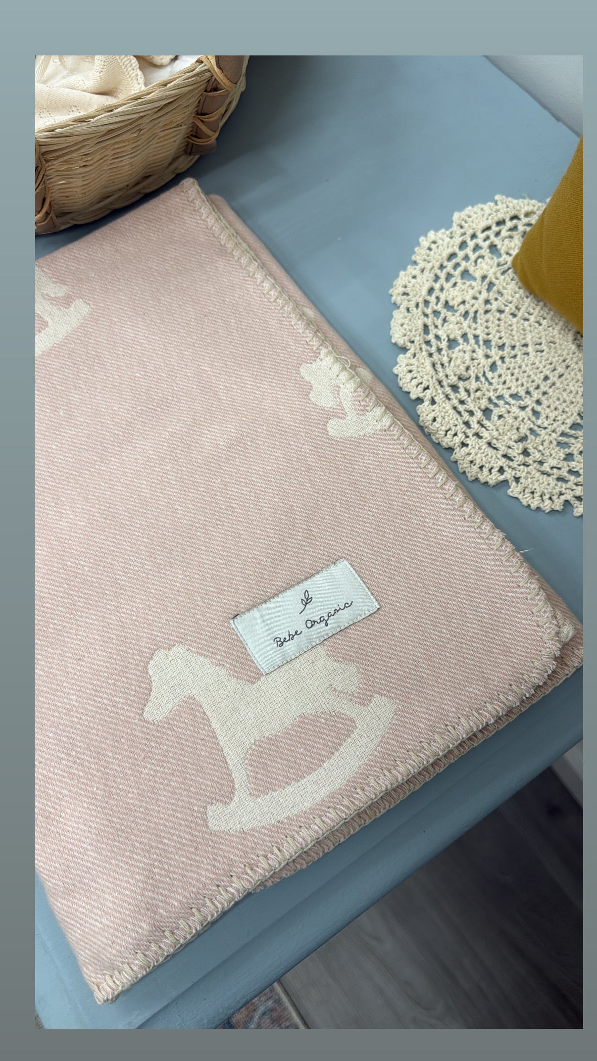 Bebe Organic faded rose horse blanket