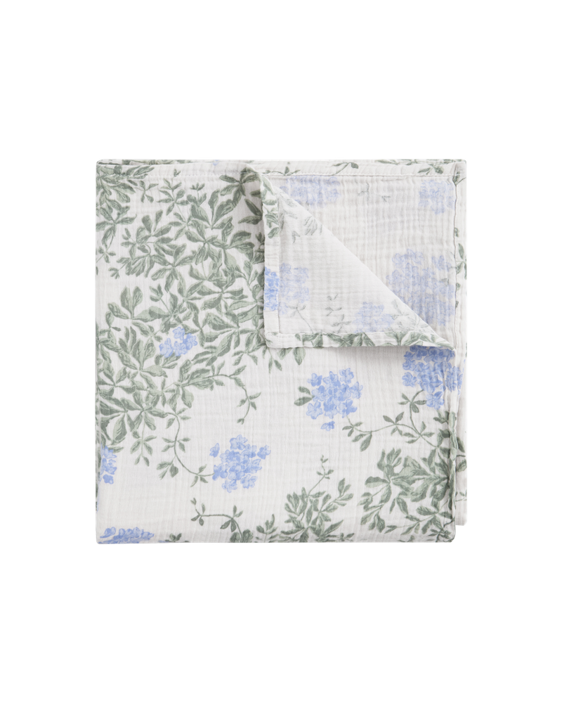 Garbo & Friends Muslin Swaddle Blanket- plumbago