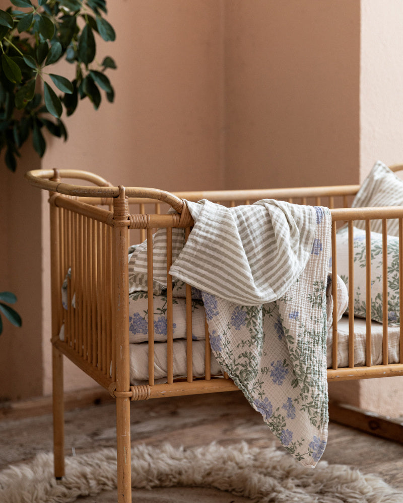 Garbo & Friends Muslin Swaddle Blanket- plumbago