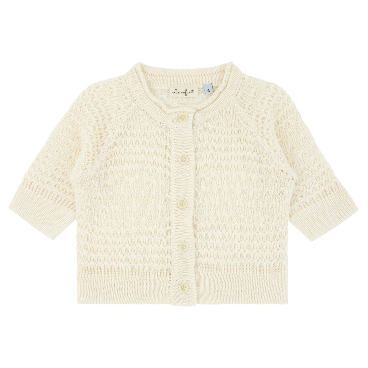 Le Enfant open knit cardigan-cream