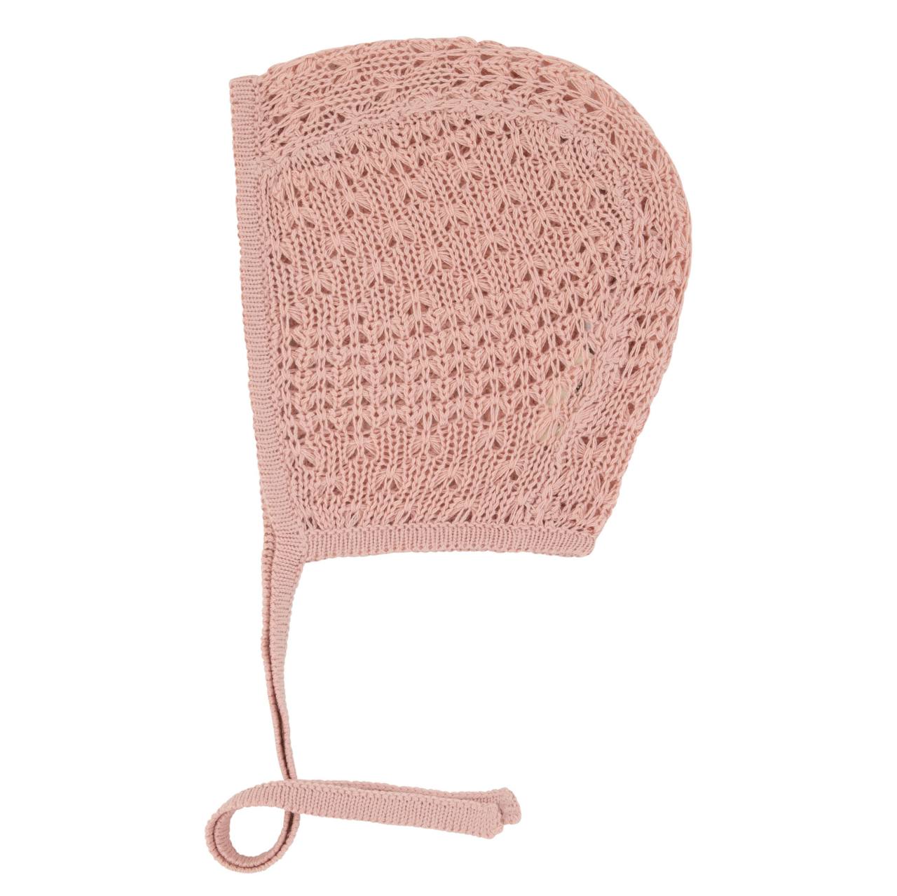 Le Enfant open knit bonnet-pink