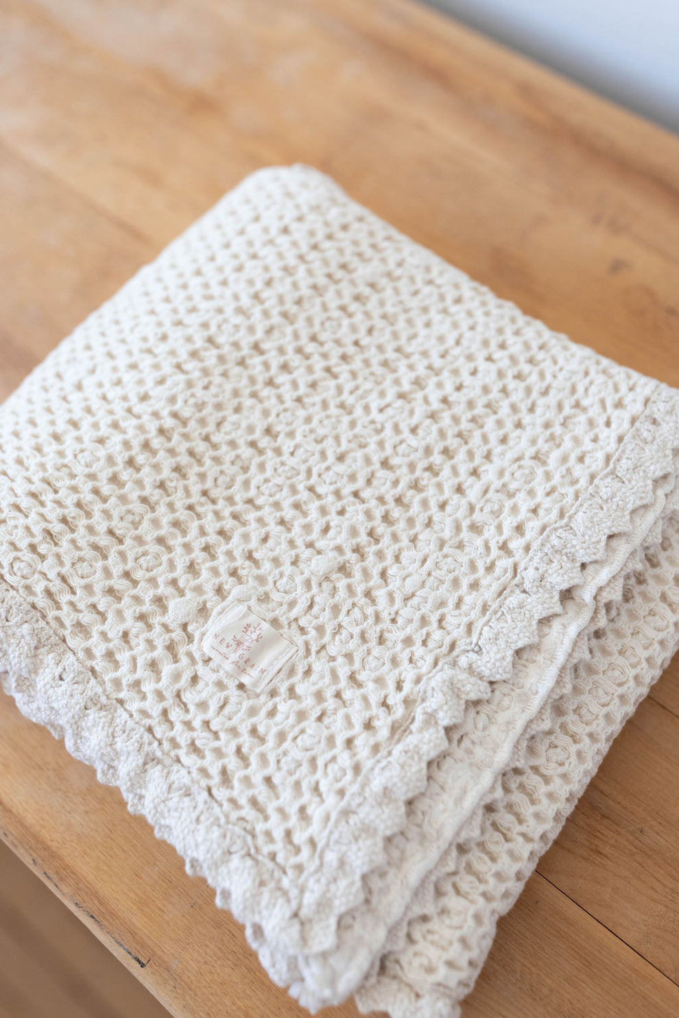 New Grain waffle blanket | baby size - milk