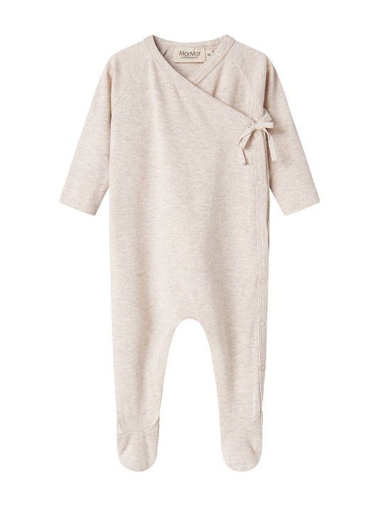 MarMar Rubetta- light beige melange hat & onesie set