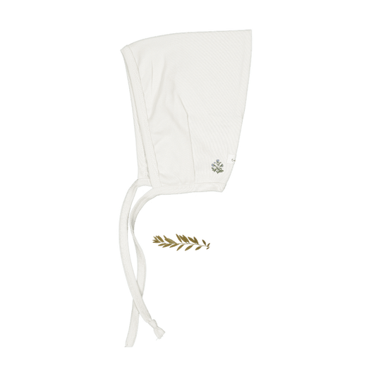 Lovely Littles pixie bonnet - Zara pink embroidered