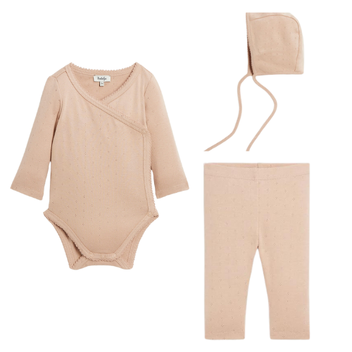 Nataly’s Blush Onesie set (hat, onesie & pants)