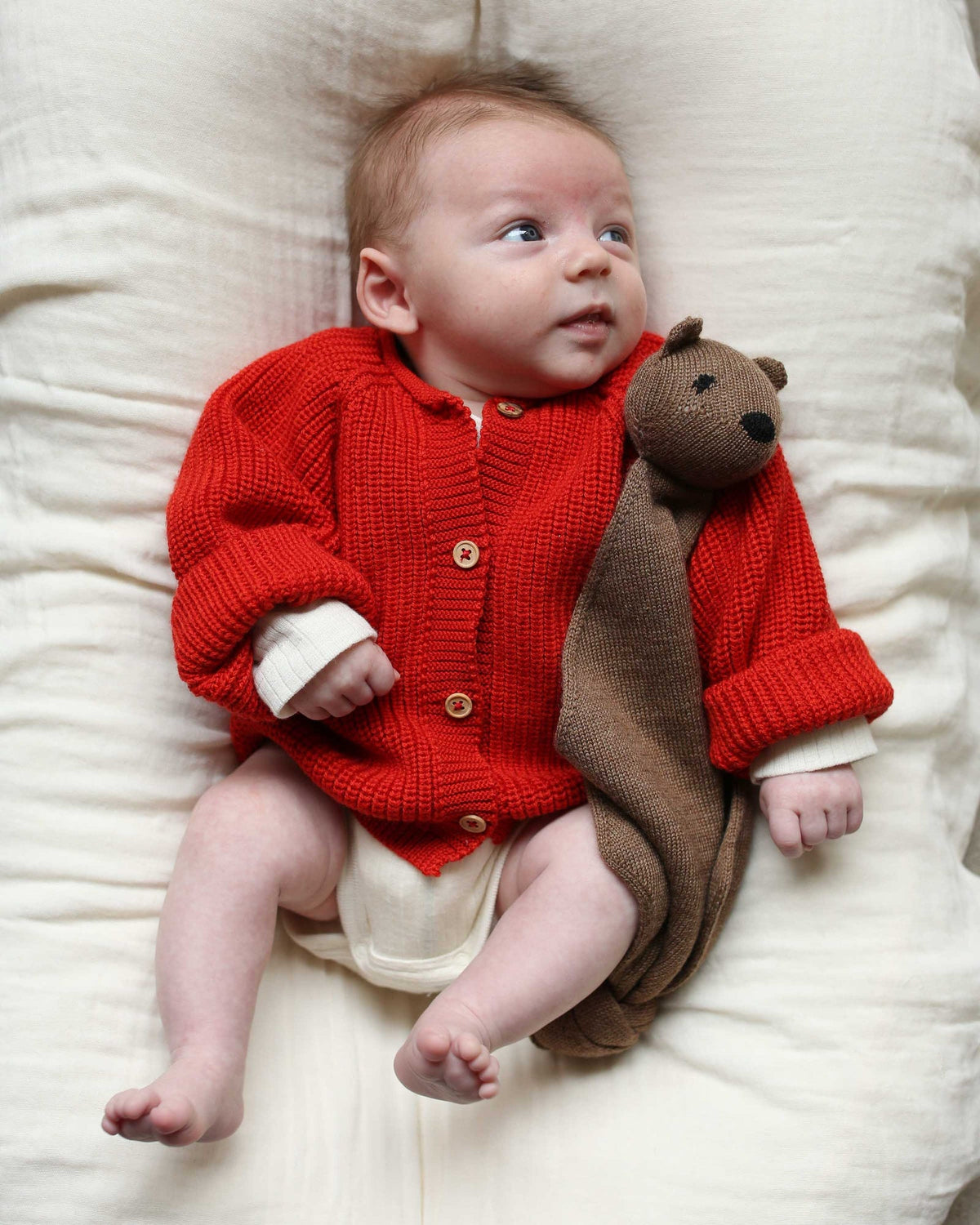 Hvid Inga cardigan-red