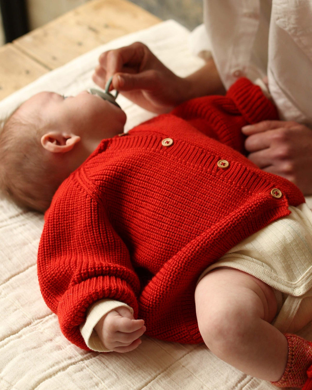 Hvid Inga cardigan-red