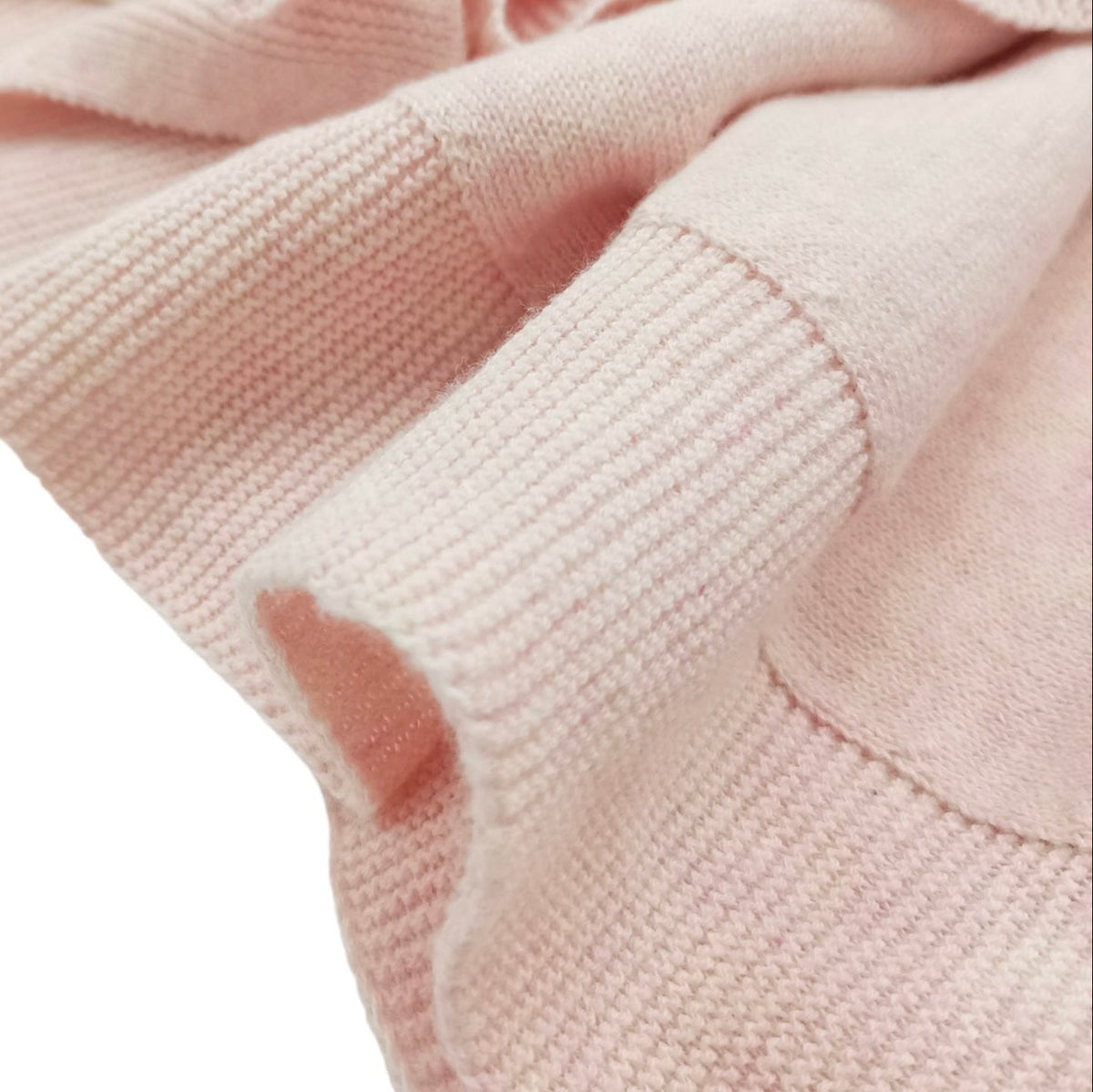 Freckle label pointelle blanket-soft pink