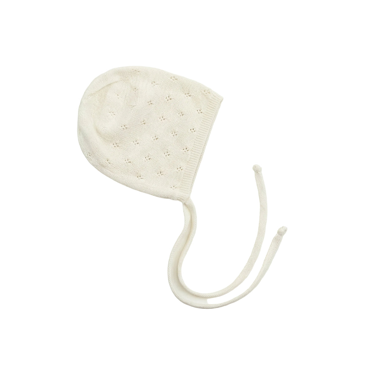 Freckle label cotton pointelle Babygrow & bonnet- white