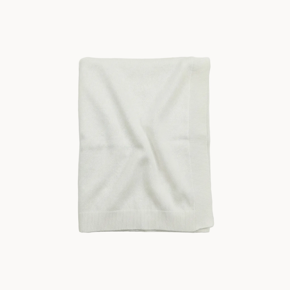 Freckle label pointelle blanket-white
