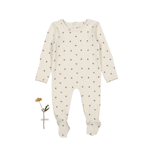 Lovely Littles Romper- mini stitch blue