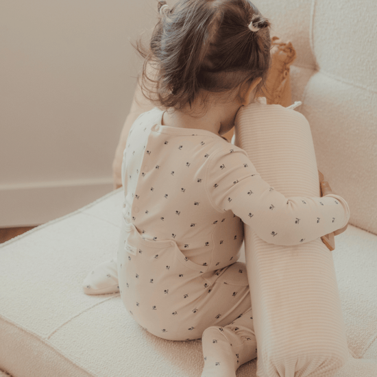 Lovely Littles Romper- mini stitch blue