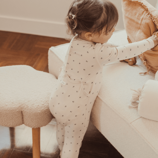 Lovely Littles Romper- mini stitch blue