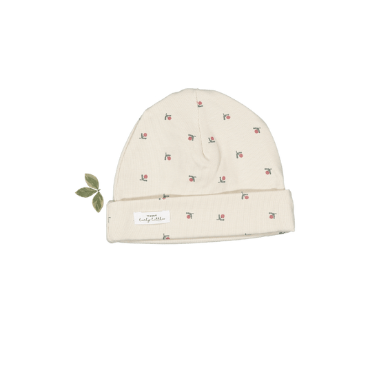 Lovely Littles pull on hat- mini stitch red