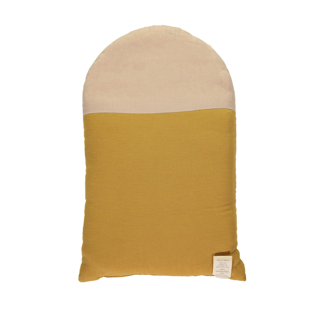 Camomile London House cushion - Ochre and Pink