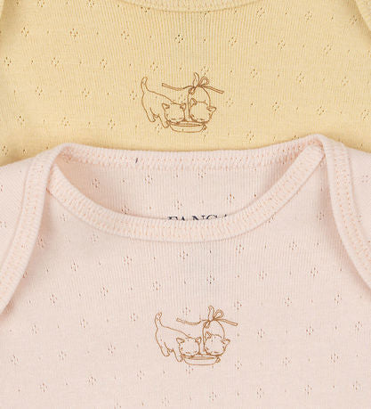 Fanga Fontana pointelle banana/ pink set
