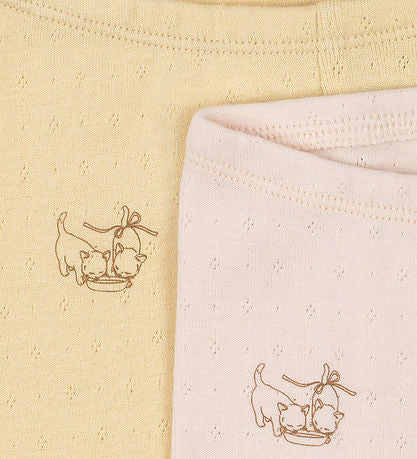 Fanga Fontana pointelle banana/ pink set