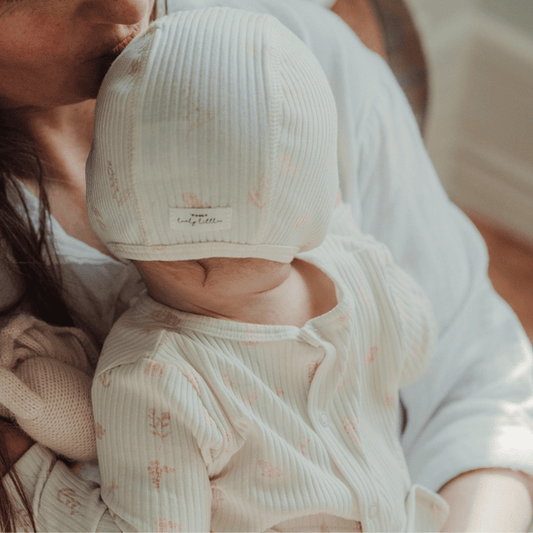 Lovely Littles Meadow pink onesie and hat