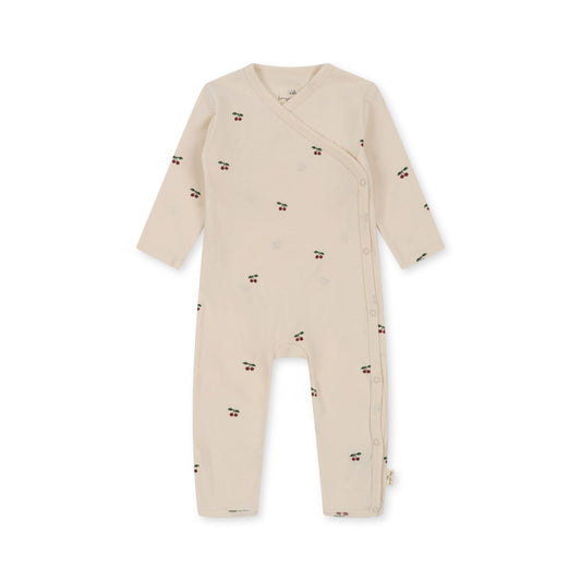 Konges Sloejd newborn onesie gots- cherry ( sold with bonnet only)