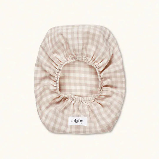 Lalaby wet wipe cover- beige gingham