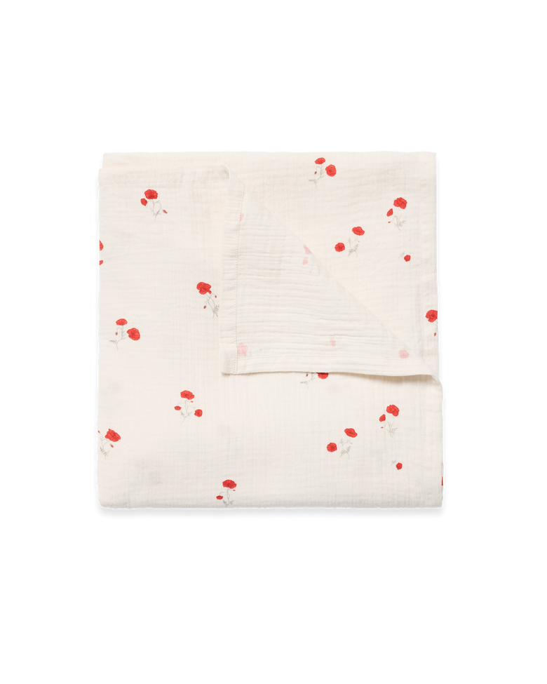 Garbo and friends Poppy swaddle blanket