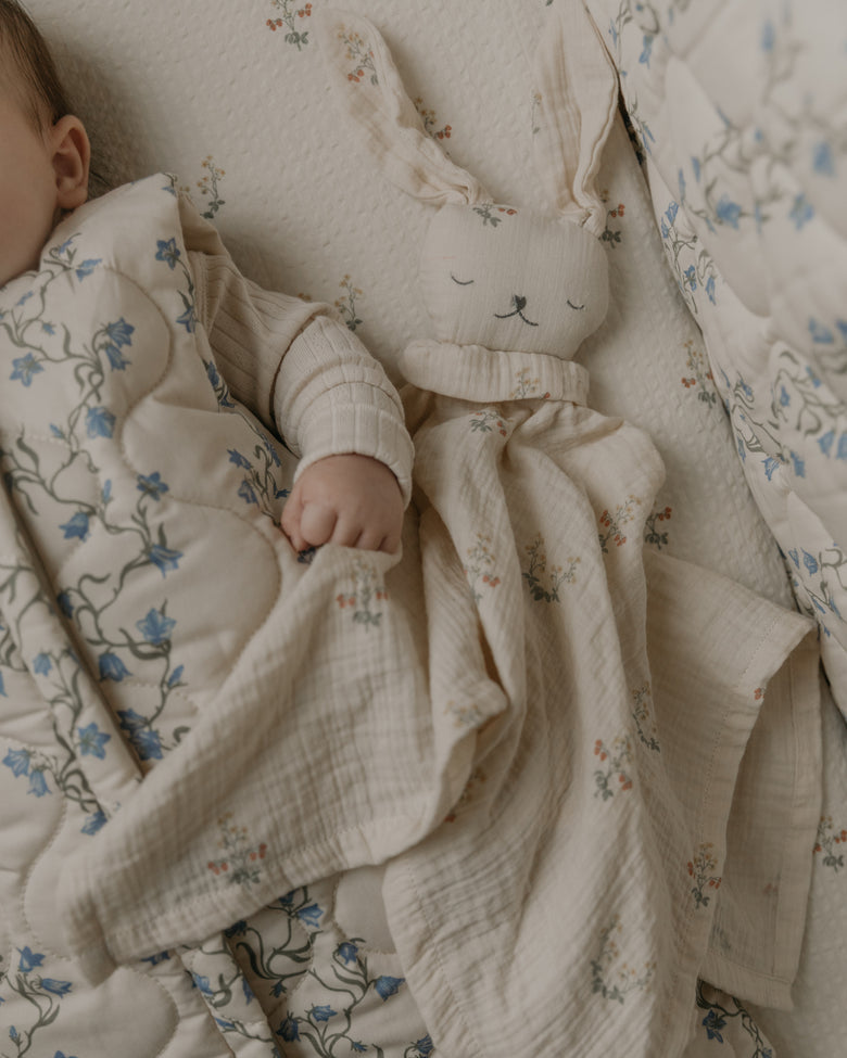 Garbo and friends La Fraise muslin bunny cuddle cloth