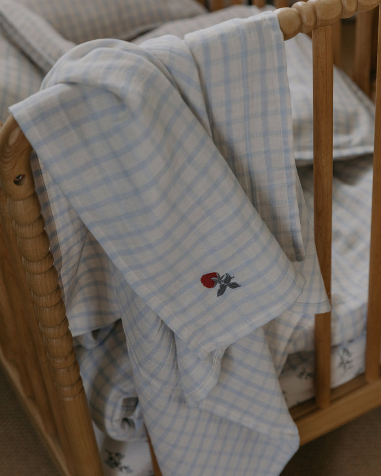 Garbo and friends Gingham swaddle blanket